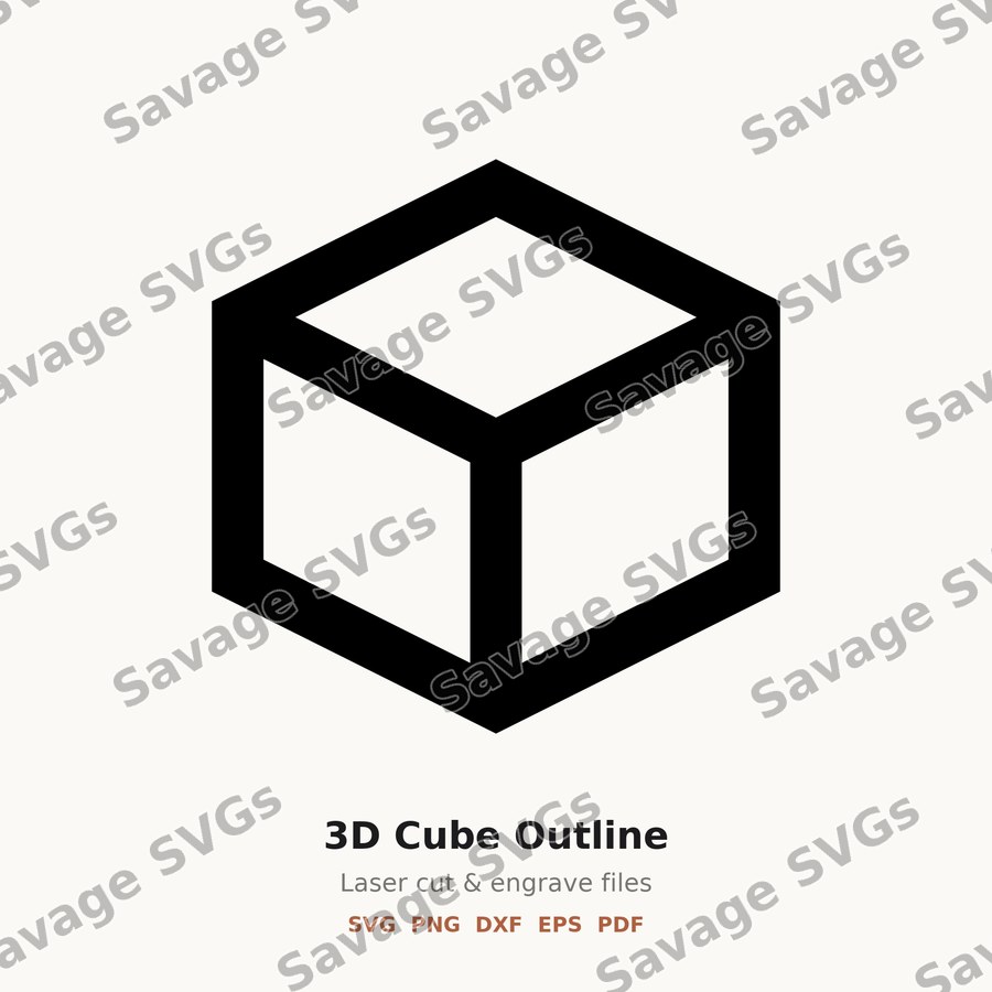 3D Cube Outline