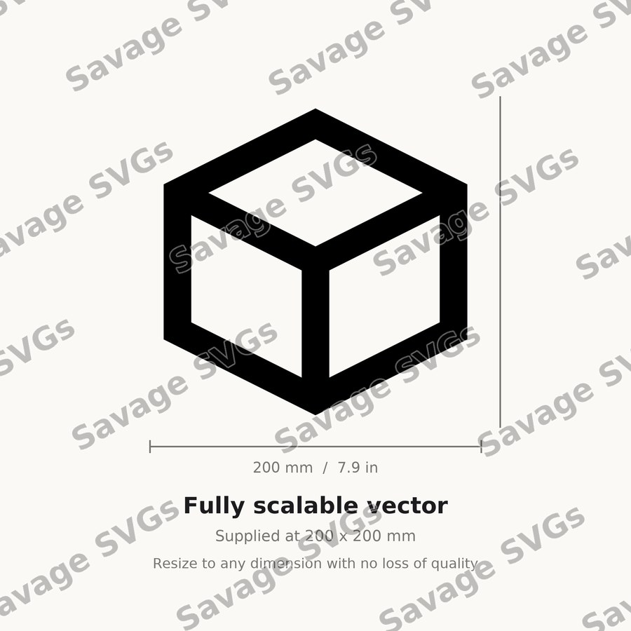 3D Cube Outline
