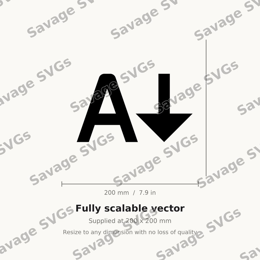 A Arrow Down Filled