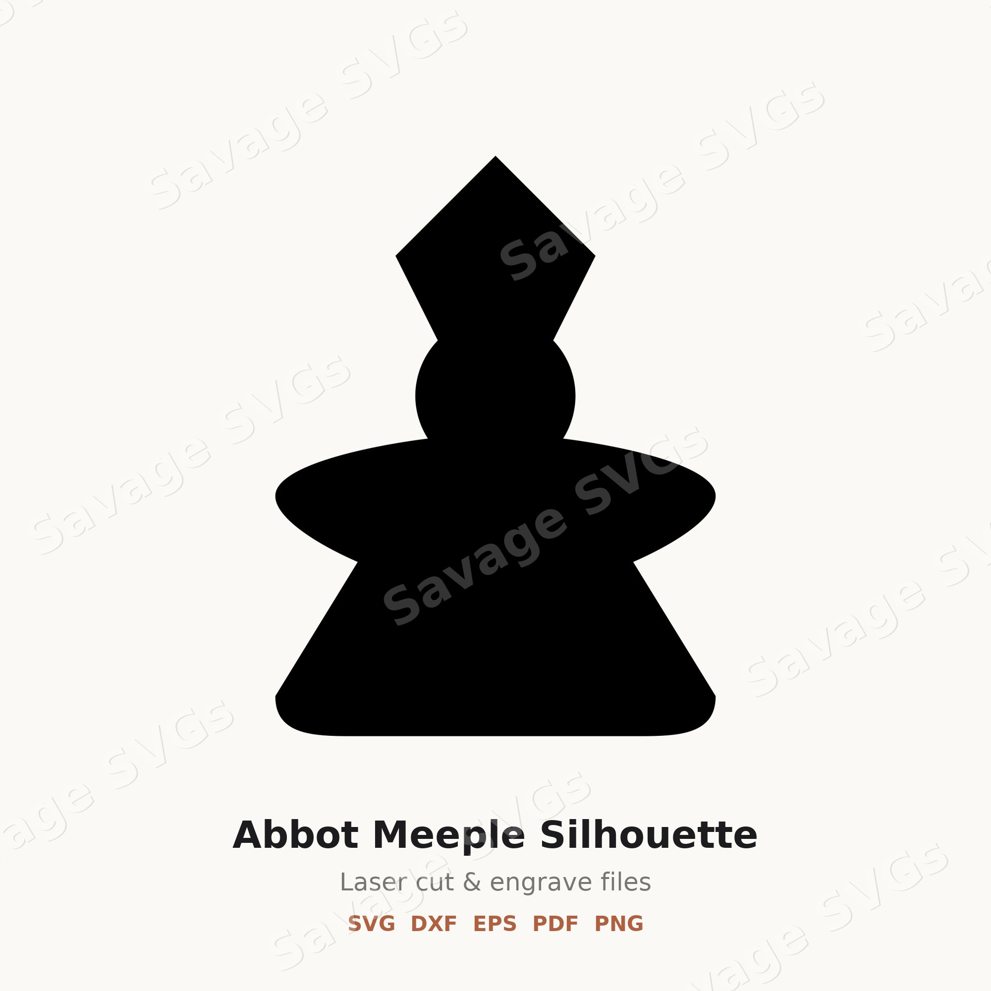 Abbot Meeple Silhouette