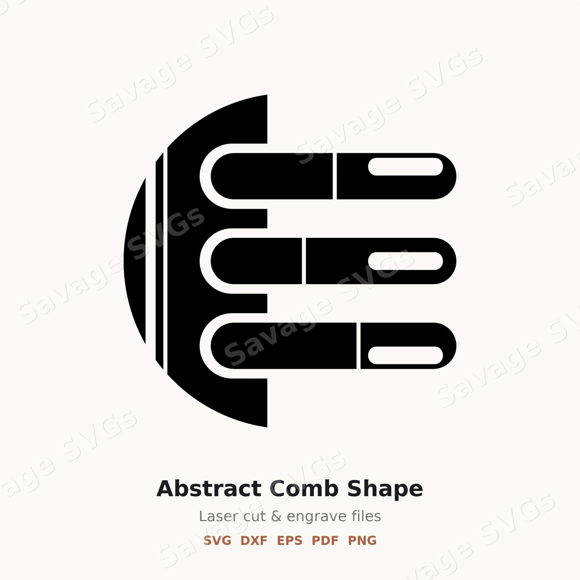 Abstract Comb Shape