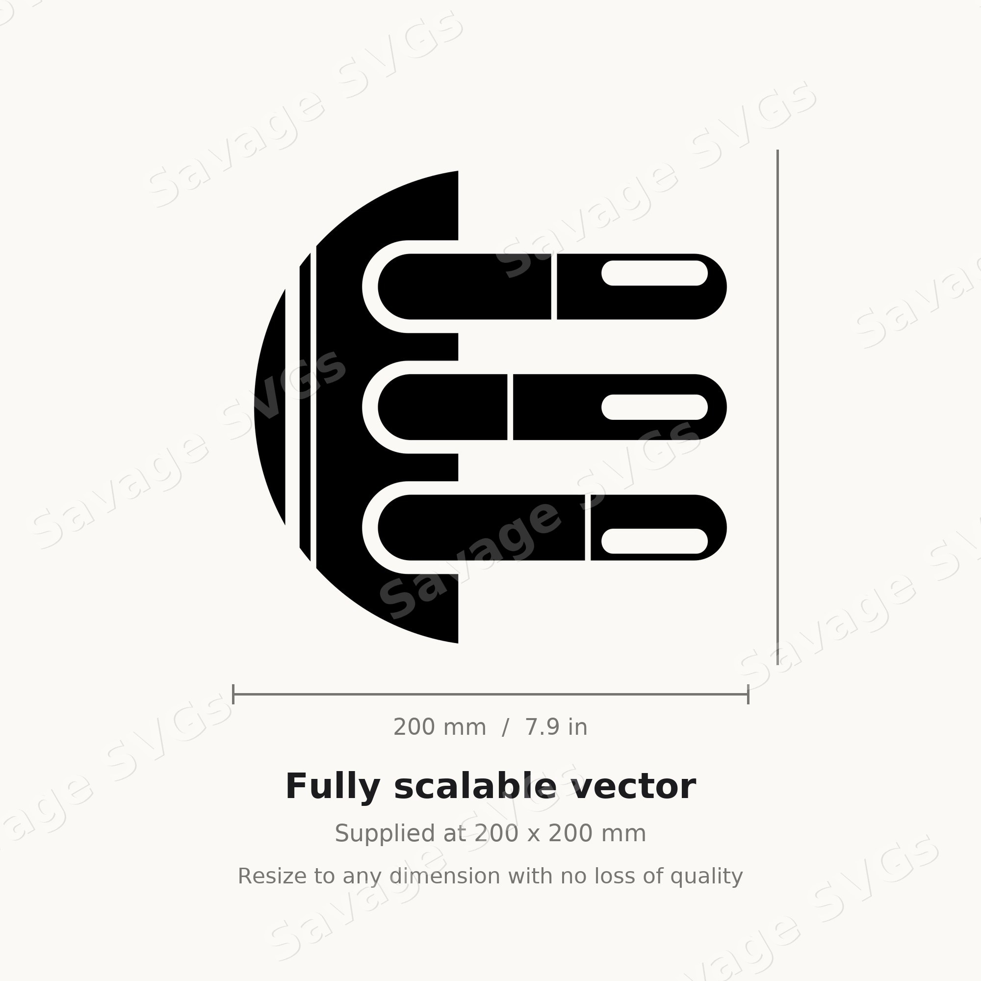 Abstract Comb Shape