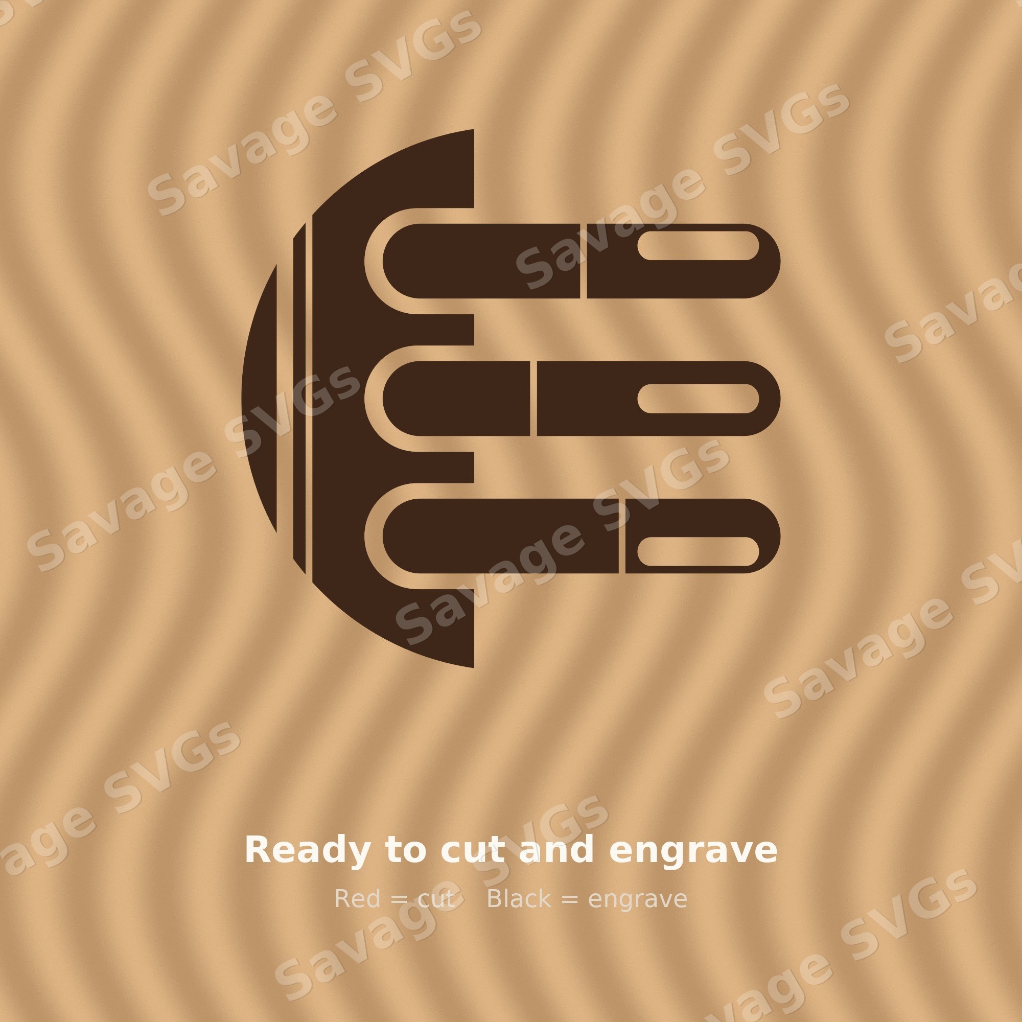 Abstract Comb Shape