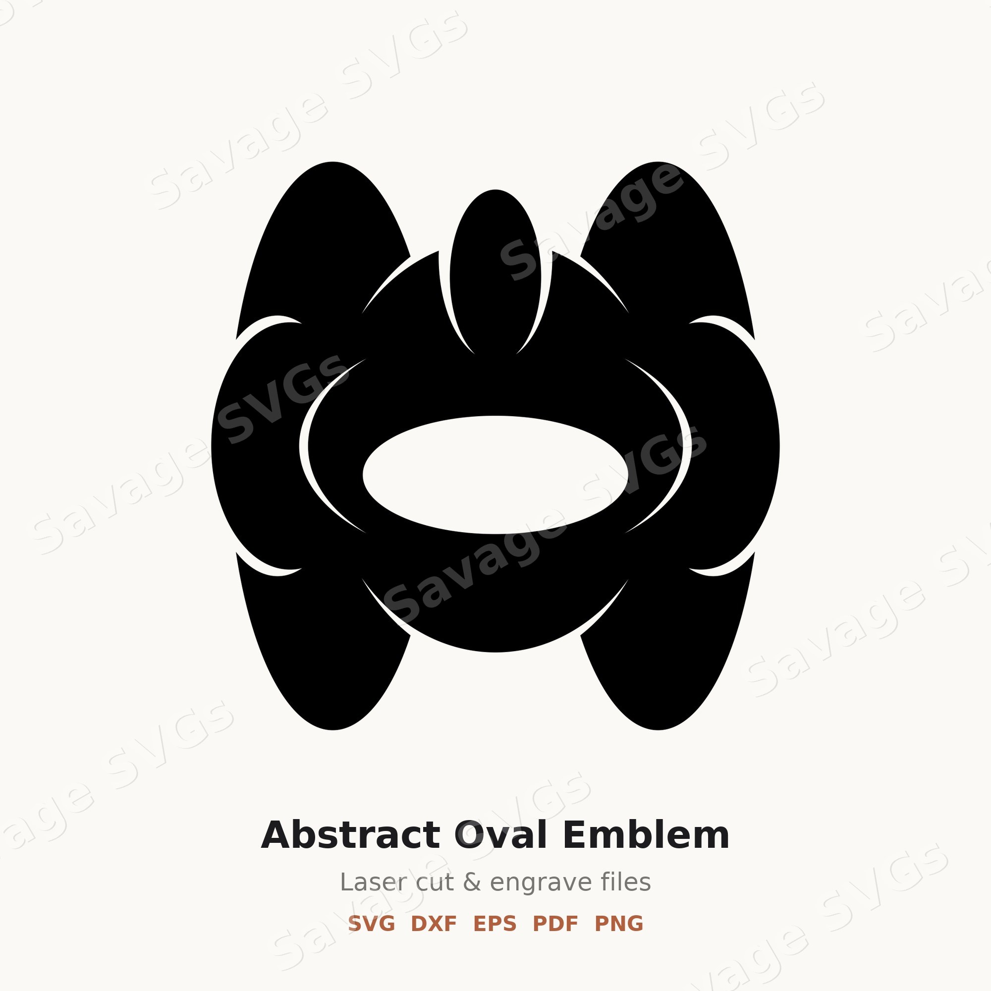Abstract Oval Emblem