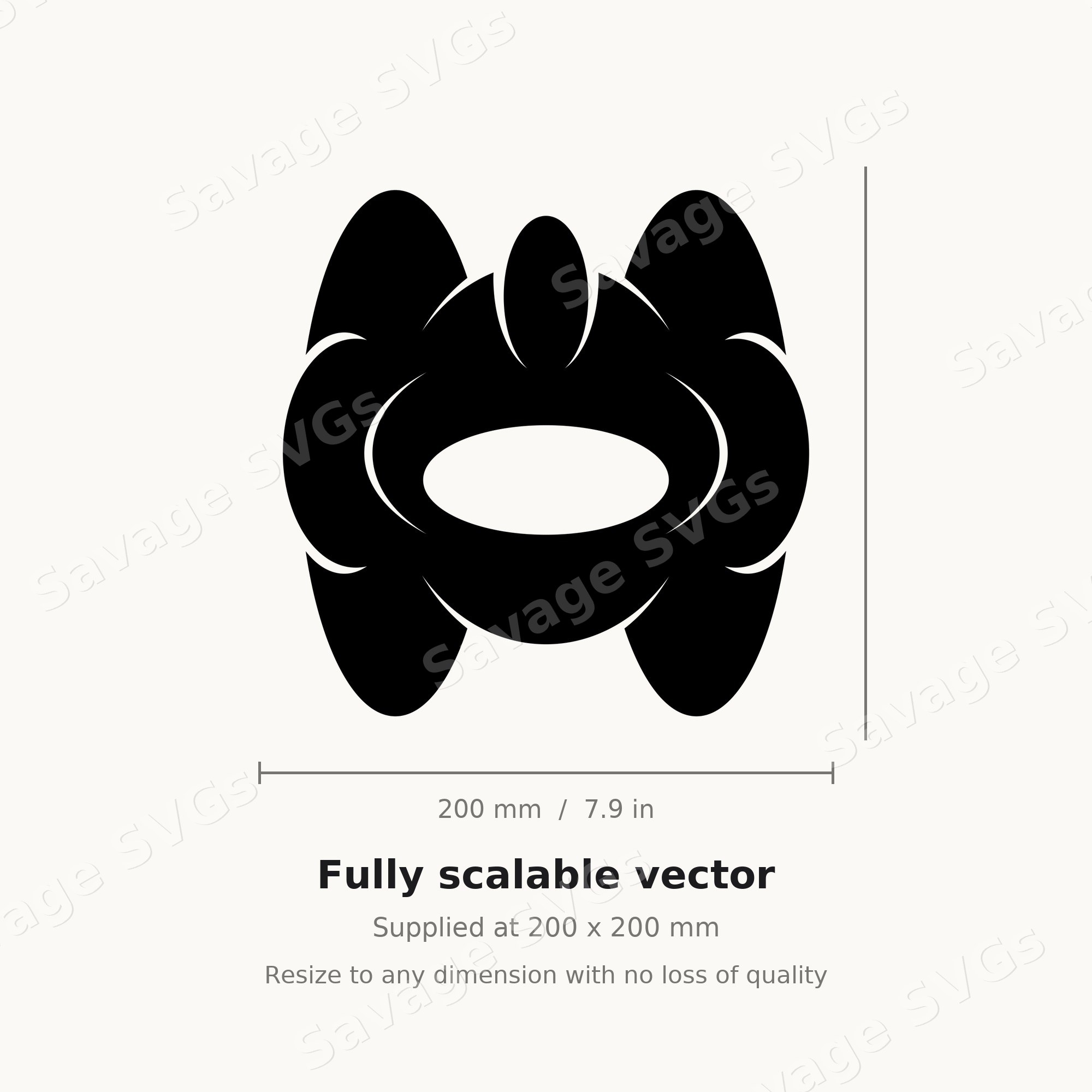 Abstract Oval Emblem