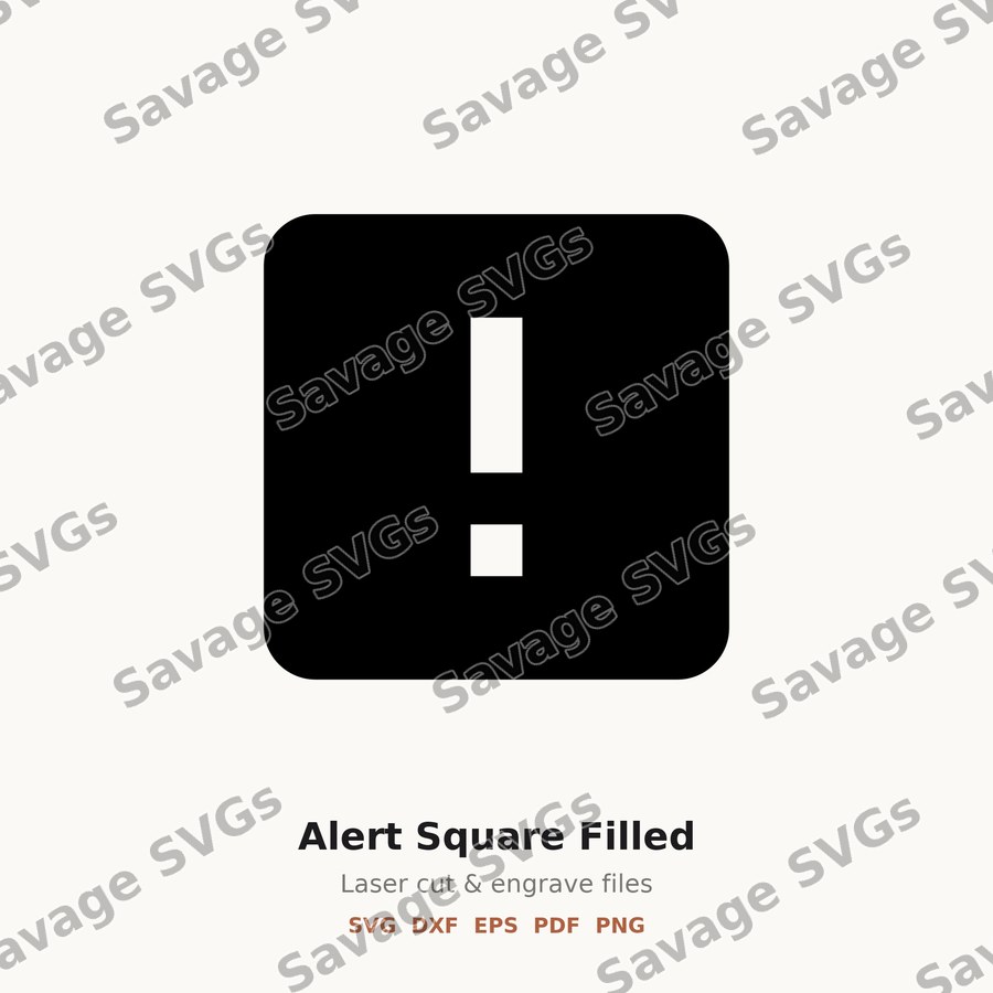 Alert Square Filled