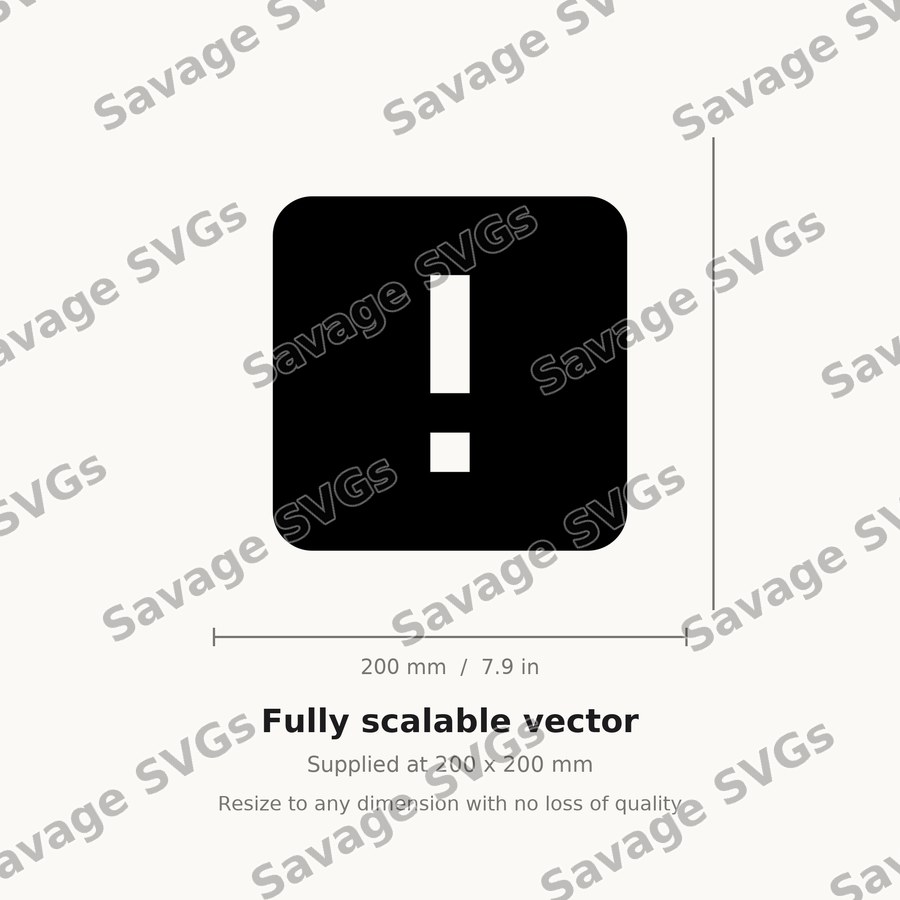 Alert Square Filled