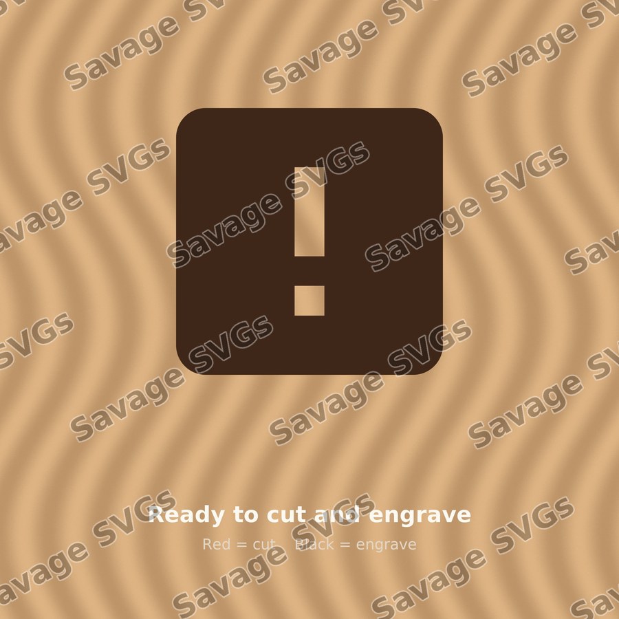 Alert Square Filled