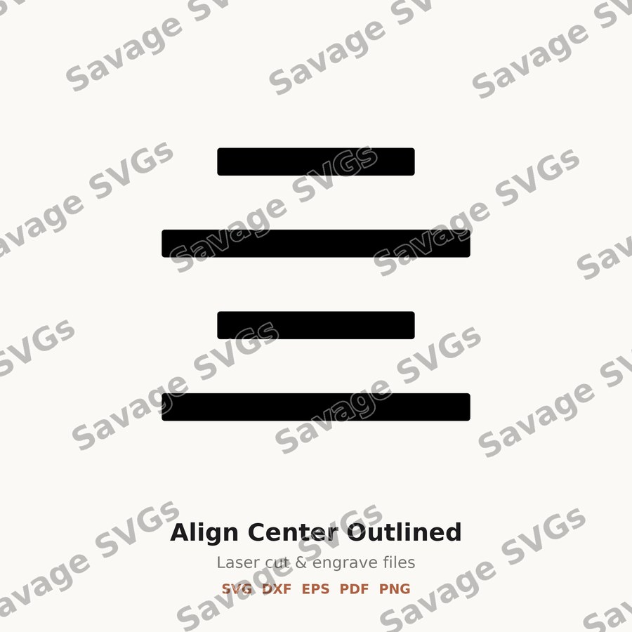 Align Center Outlined