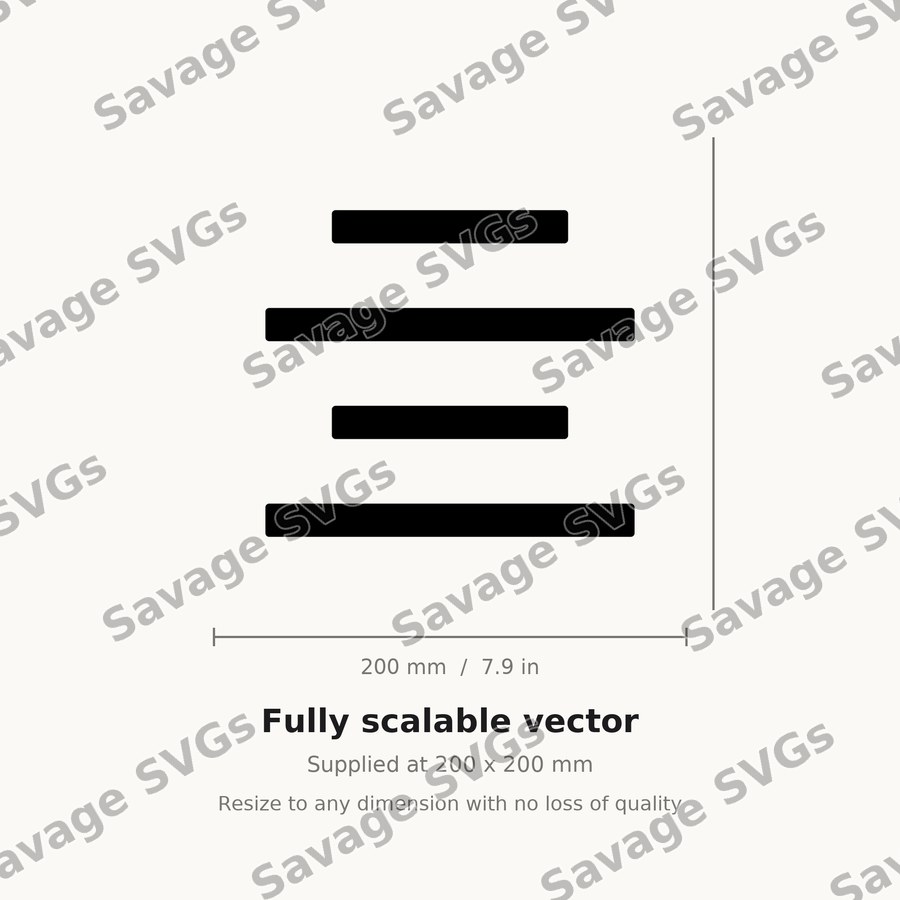 Align Center Outlined