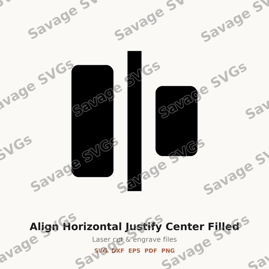Align Horizontal Justify Center Filled