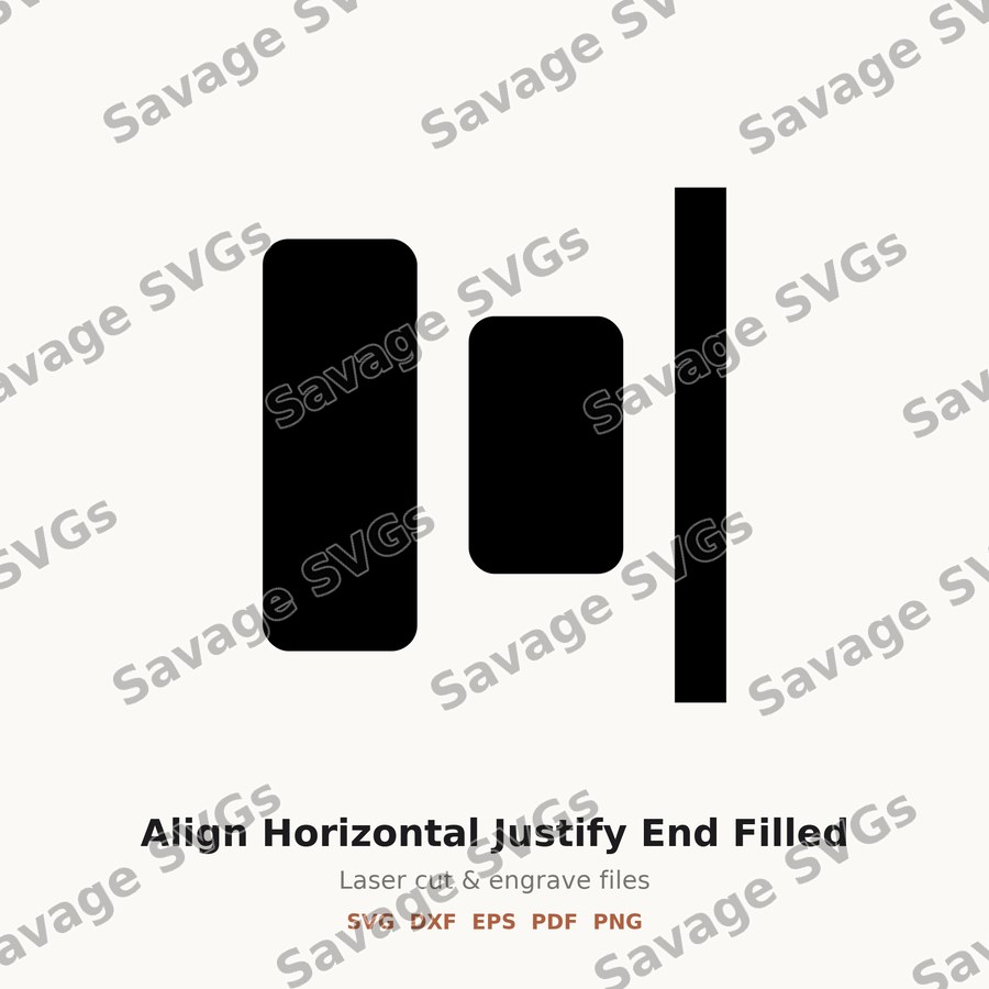 Align Horizontal Justify End Filled