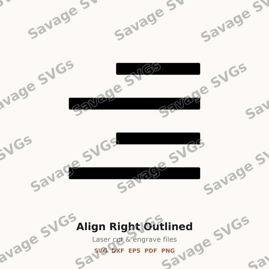 Align Right Outlined