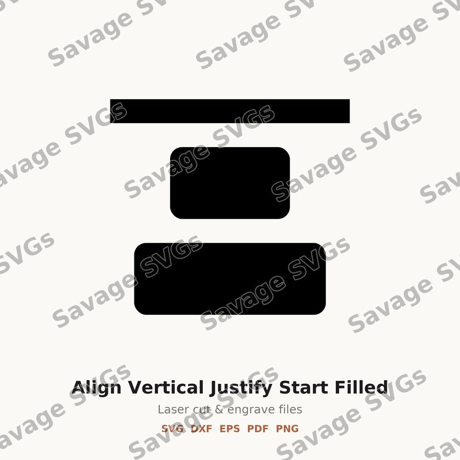 Align Vertical Justify Start Filled