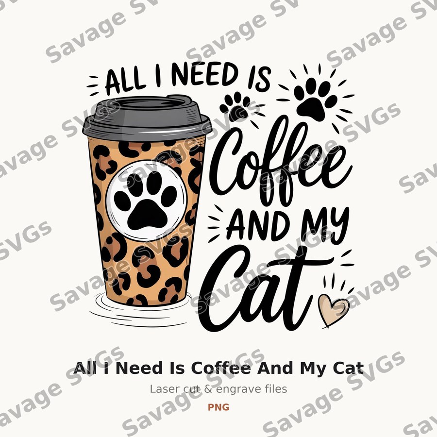 All I Need Is Coffee And My Cat