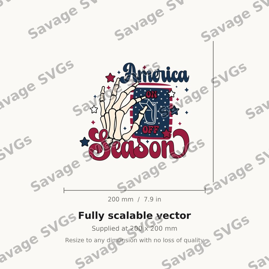 America Season Skeleton Hand
