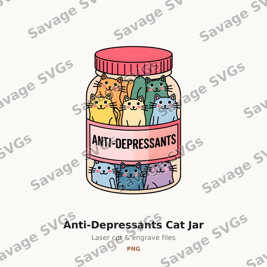 Anti-Depressants Cat Jar