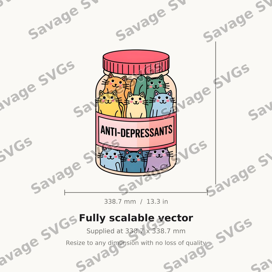 Anti-Depressants Cat Jar