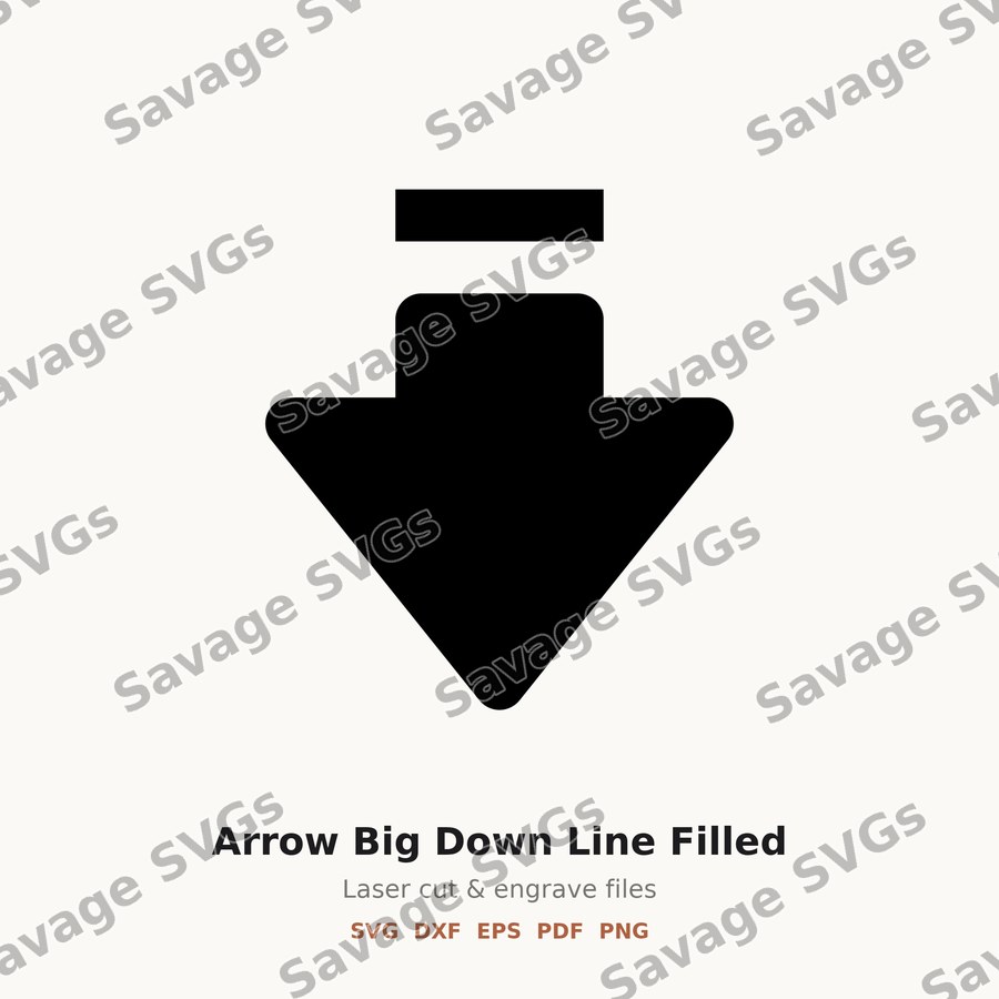 Arrow Big Down Line Filled