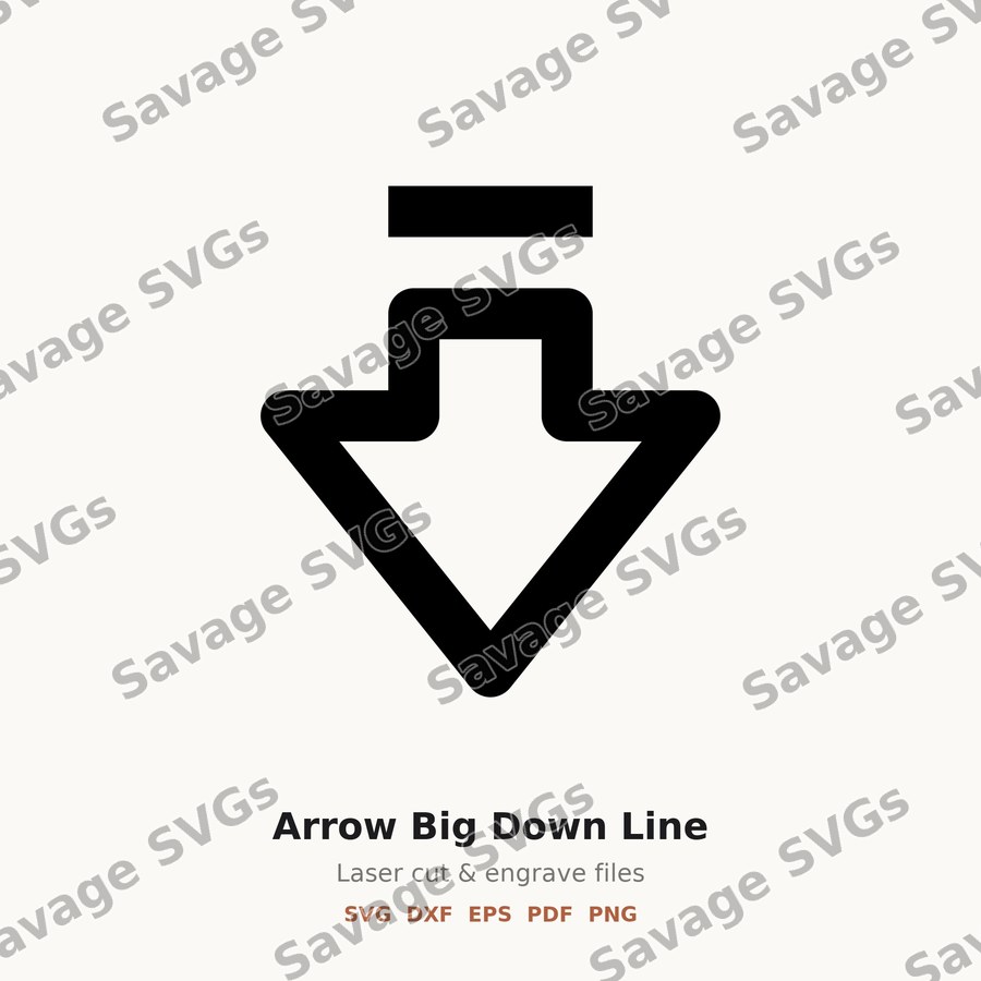 Arrow Big Down Line