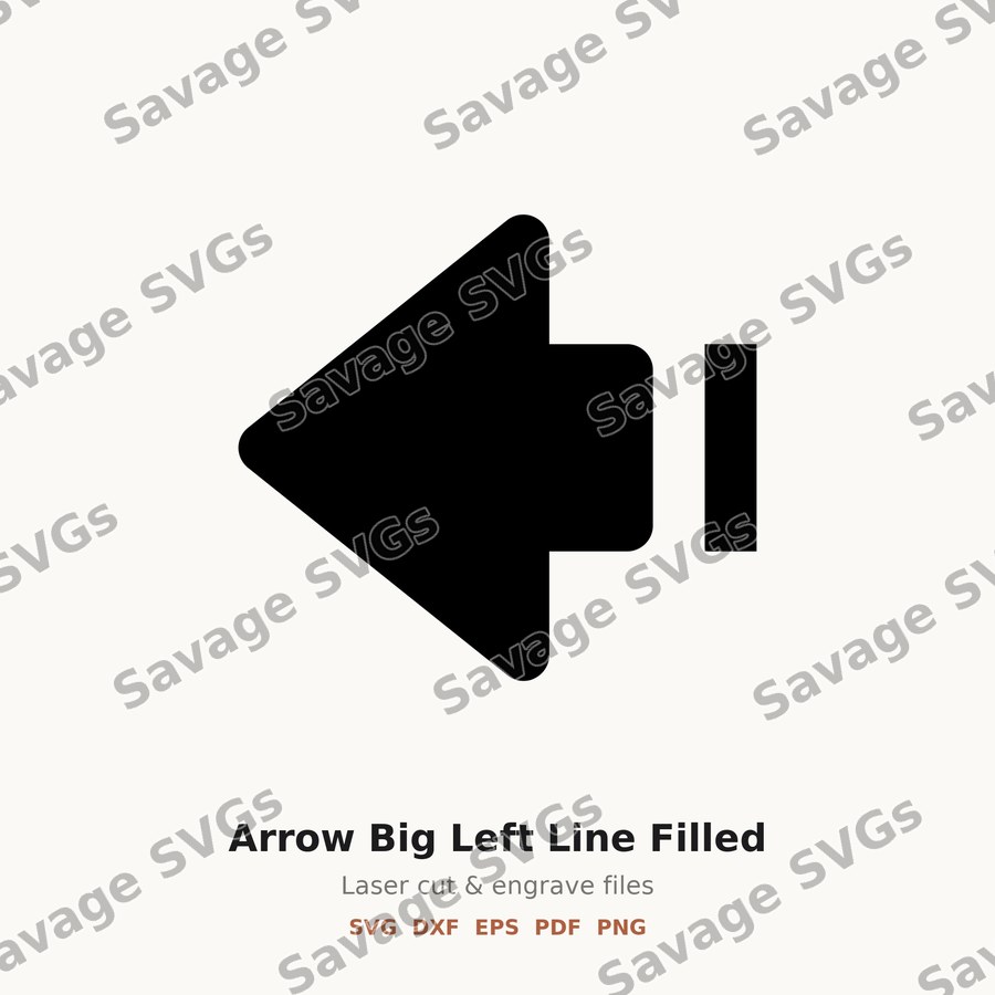 Arrow Big Left Line Filled