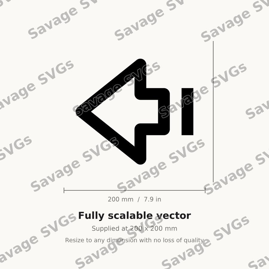 Arrow Big Left Line