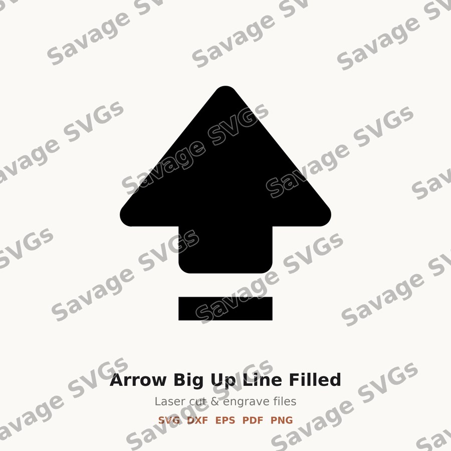 Arrow Big Up Line Filled