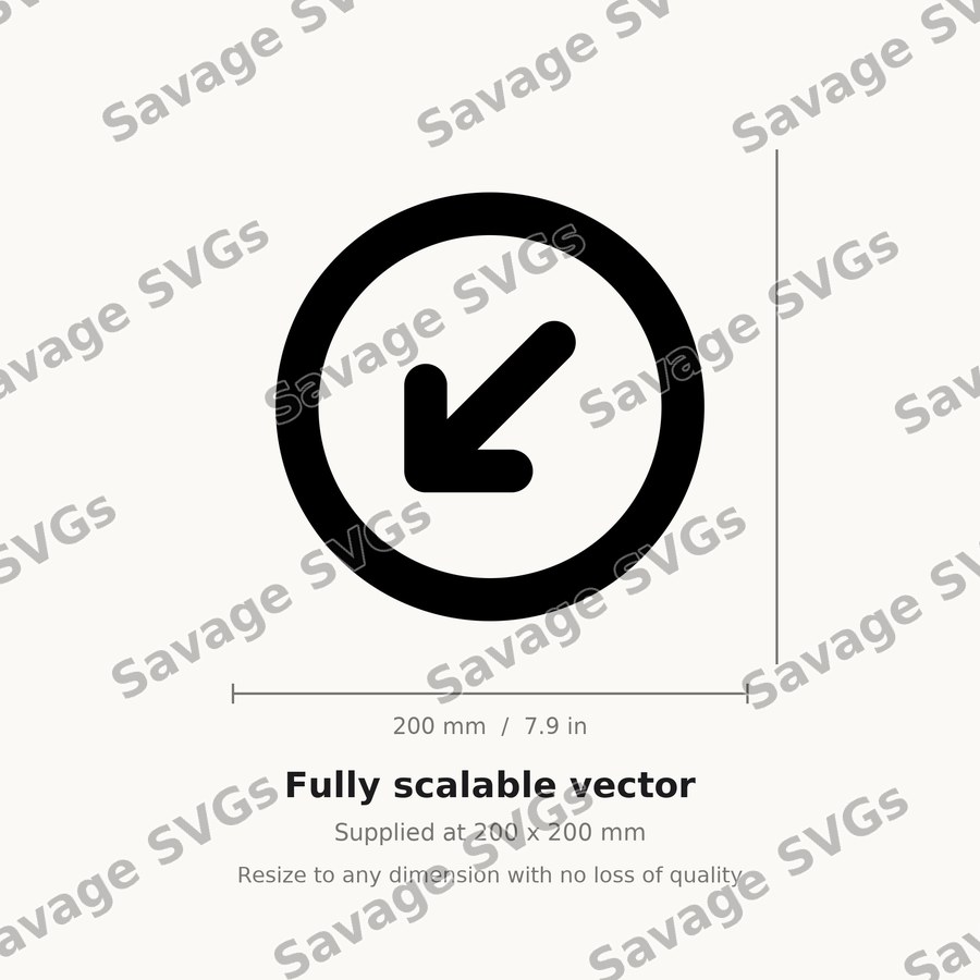Arrow Circle Down Left