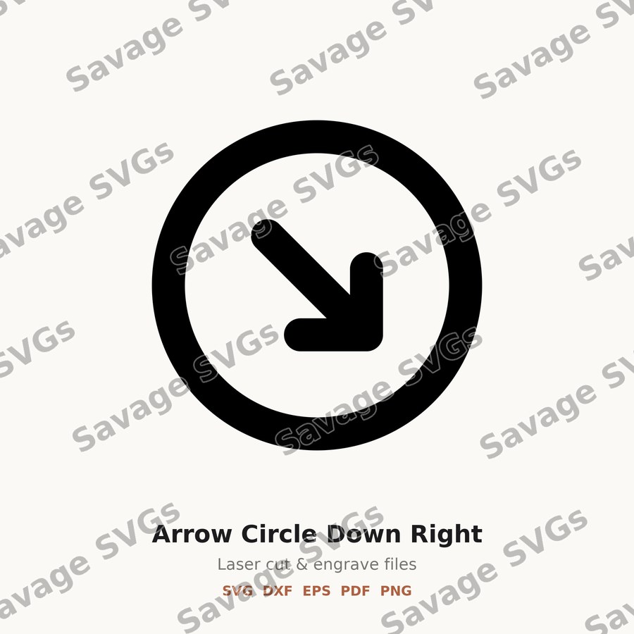 Circled Arrow Down Right