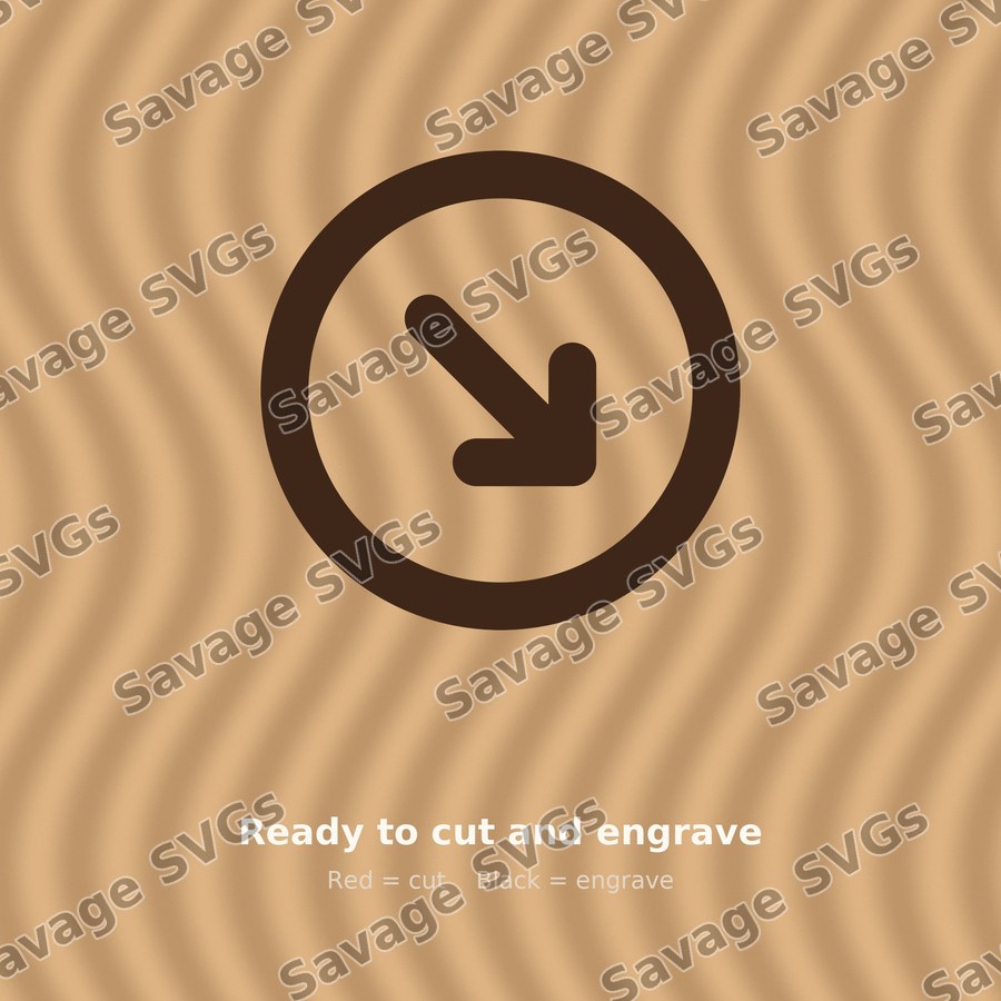 Circled Arrow Down Right