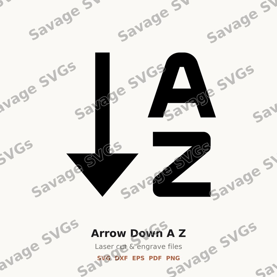 Arrow Down A Z