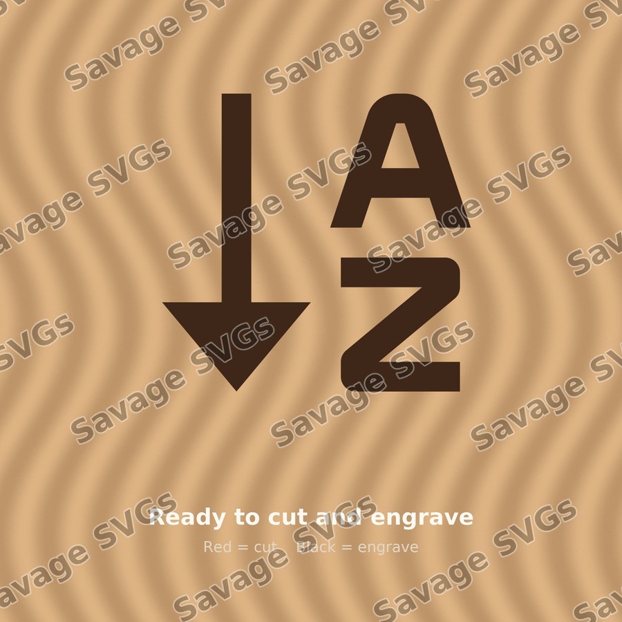 Arrow Down A Z