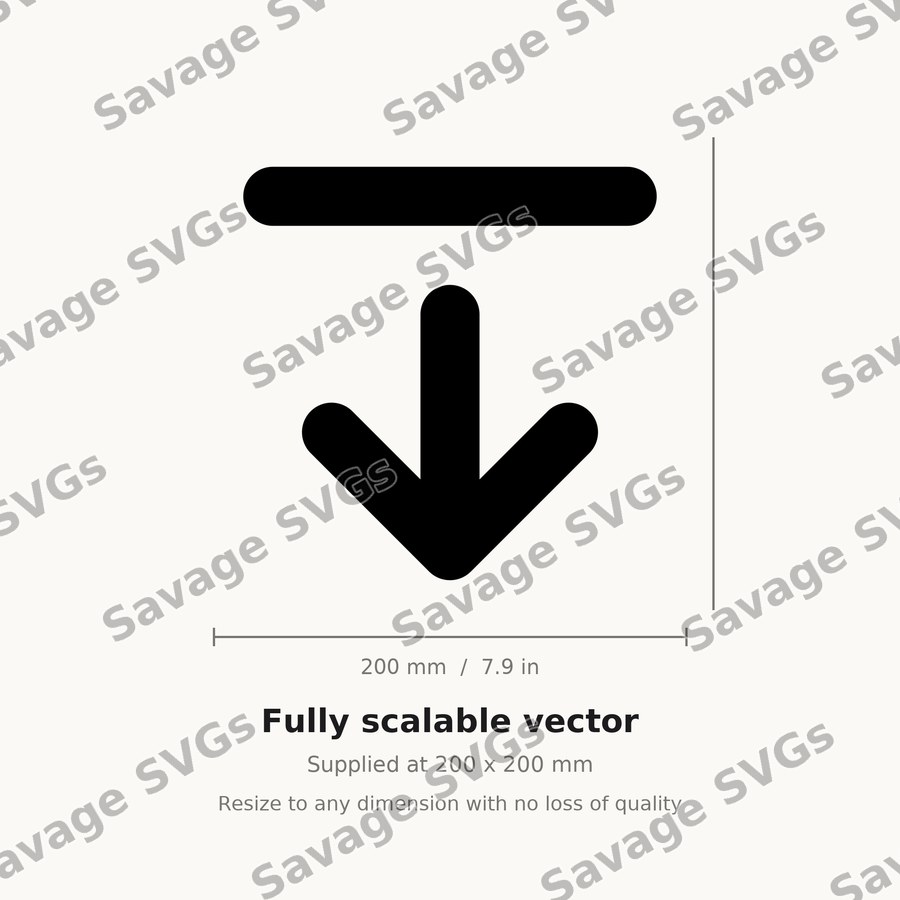 Arrow Down From Line