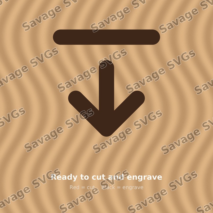 Arrow Down From Line