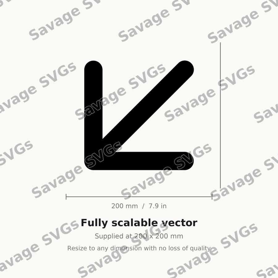 Diagonal Down Left Arrow