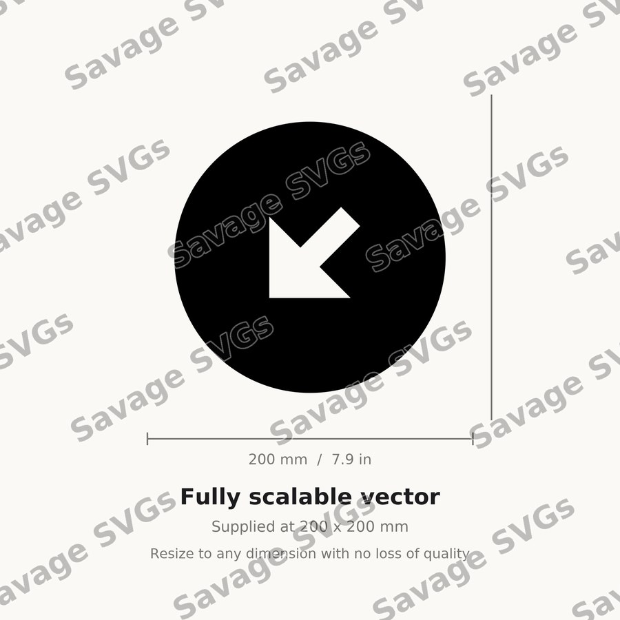 Arrow Down Left Circle Filled