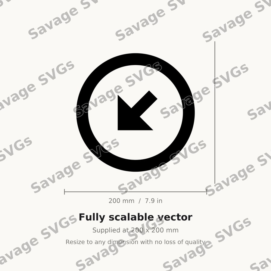 Arrow Down Left Circle