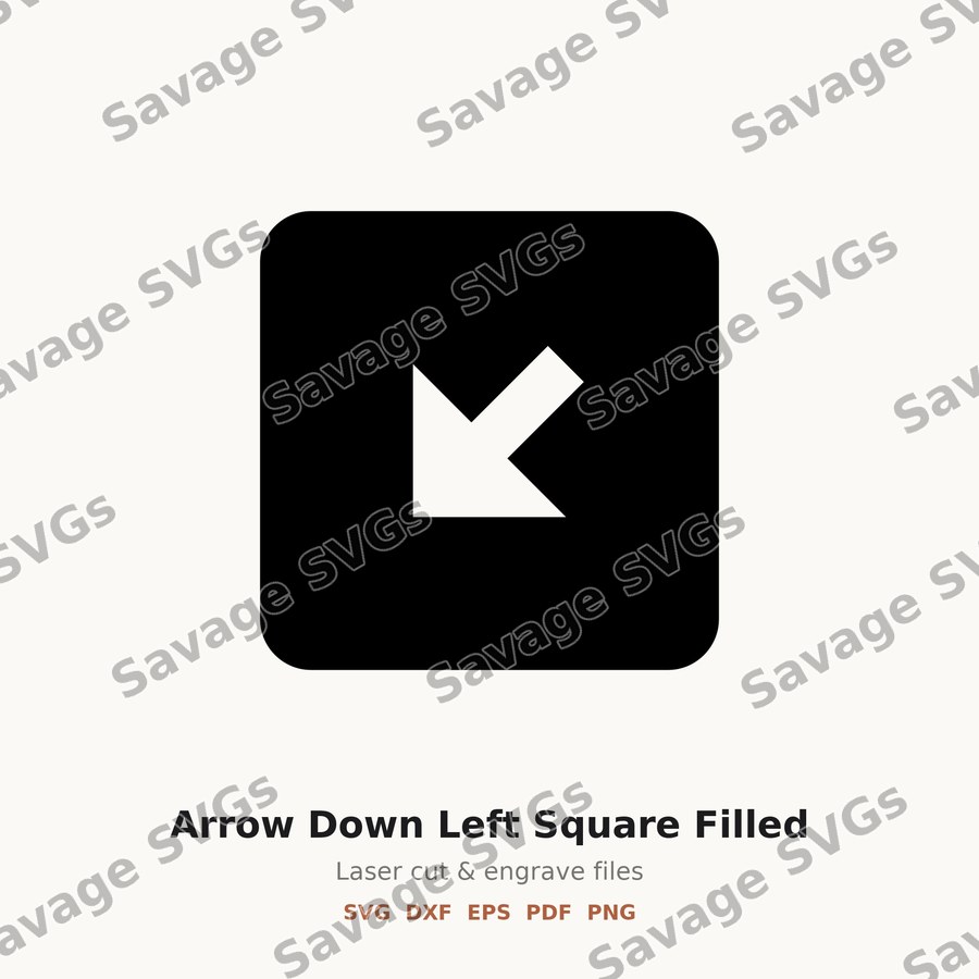 Arrow Down Left Square Filled