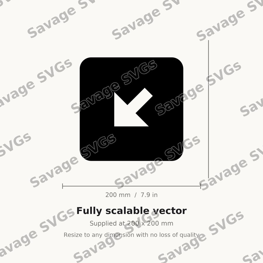 Arrow Down Left Square Filled