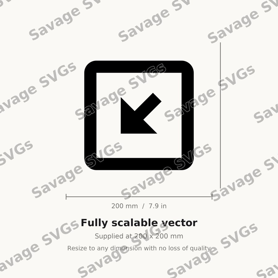 Arrow Down Left Square
