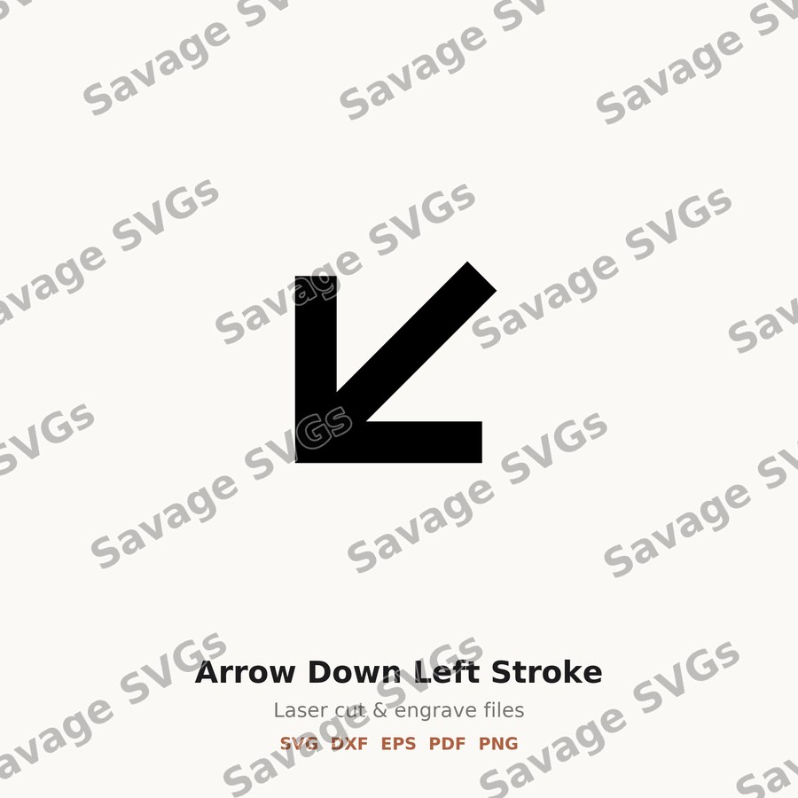 Arrow Down Left Stroke