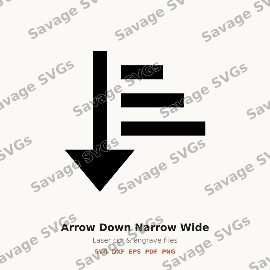 Arrow Down Narrow Wide