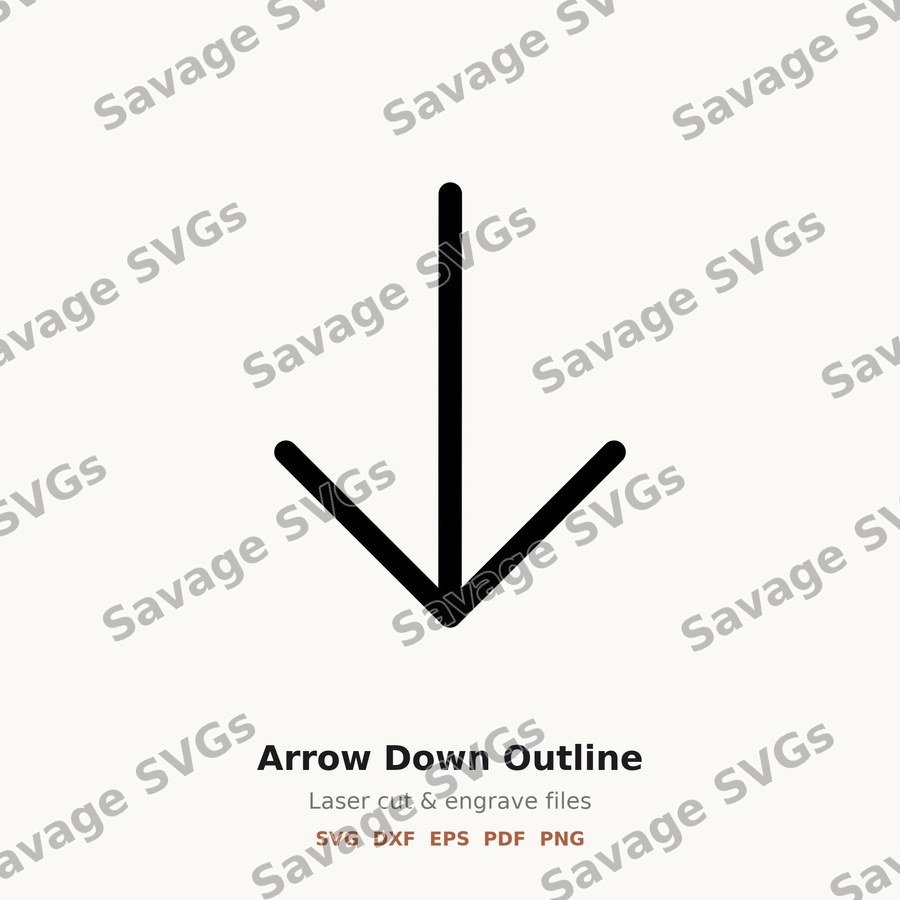Arrow Down Outline