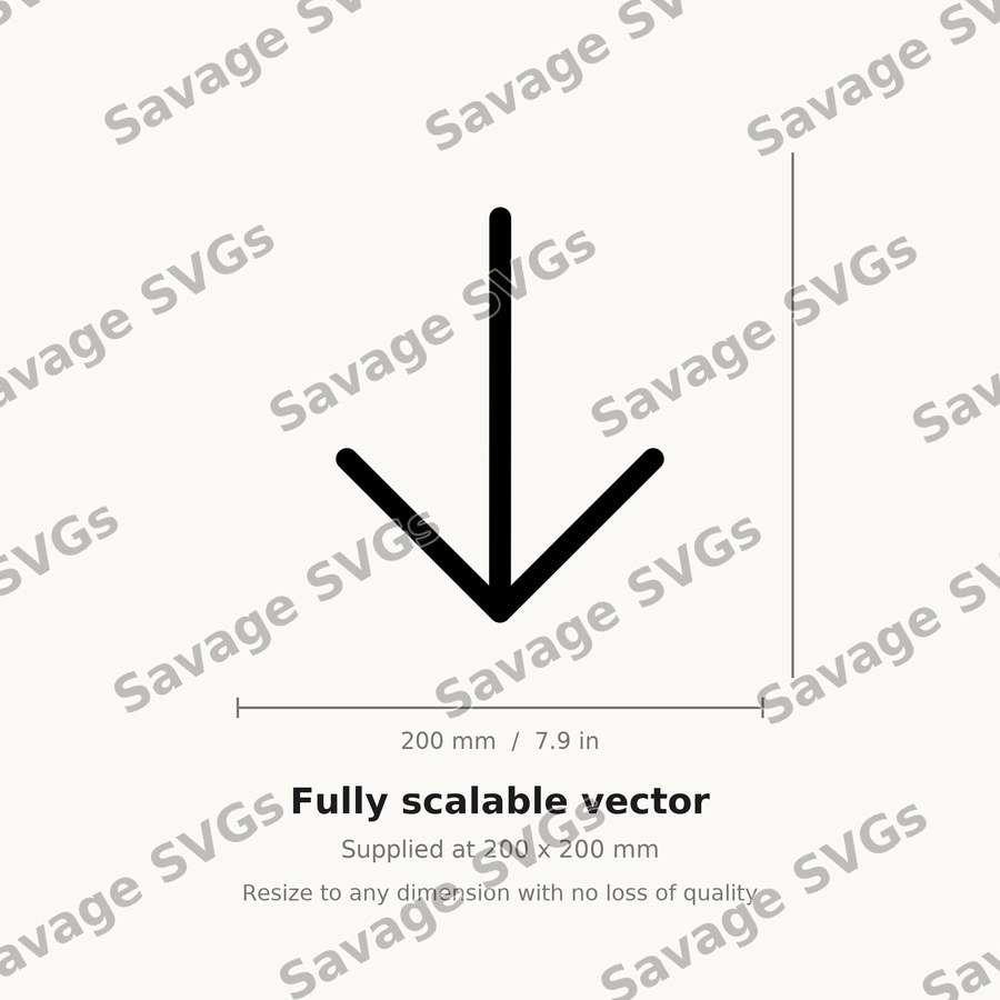 Arrow Down Outline