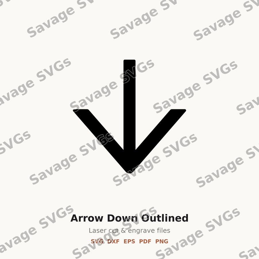 Arrow Down Outlined