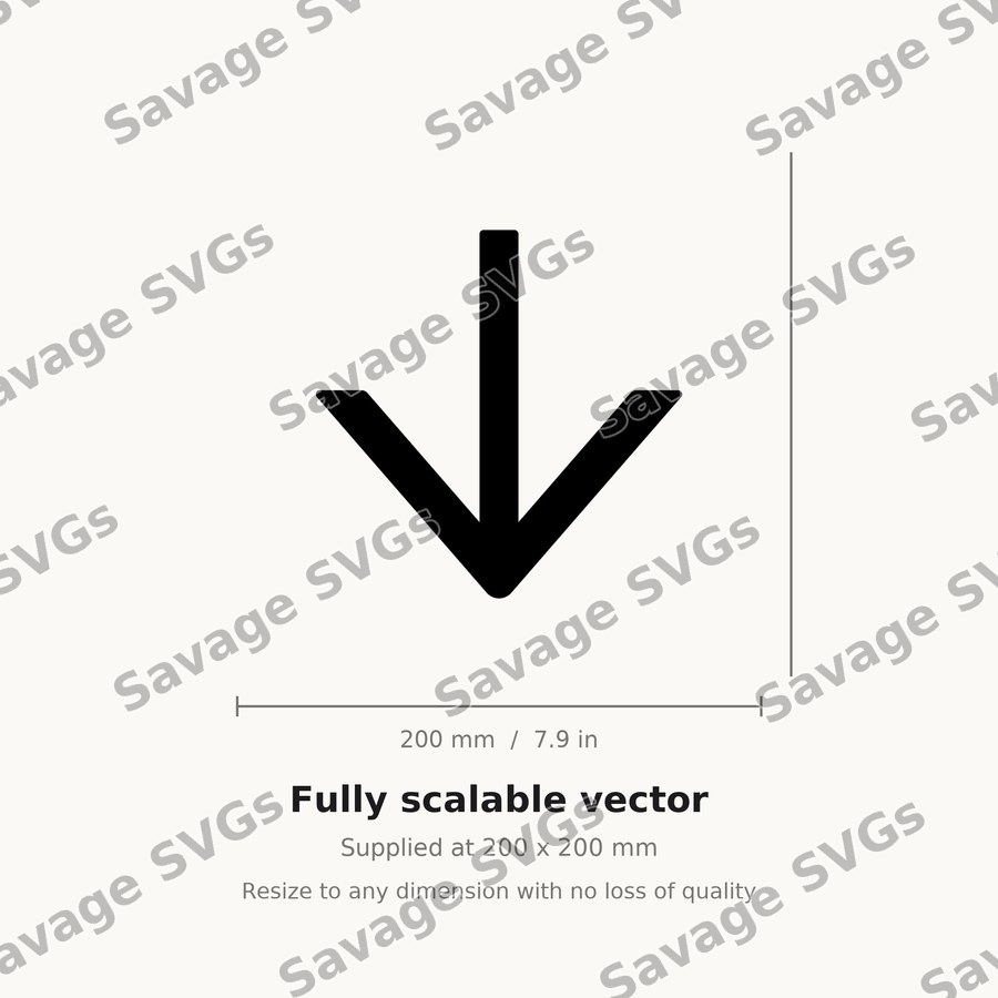 Arrow Down Outlined