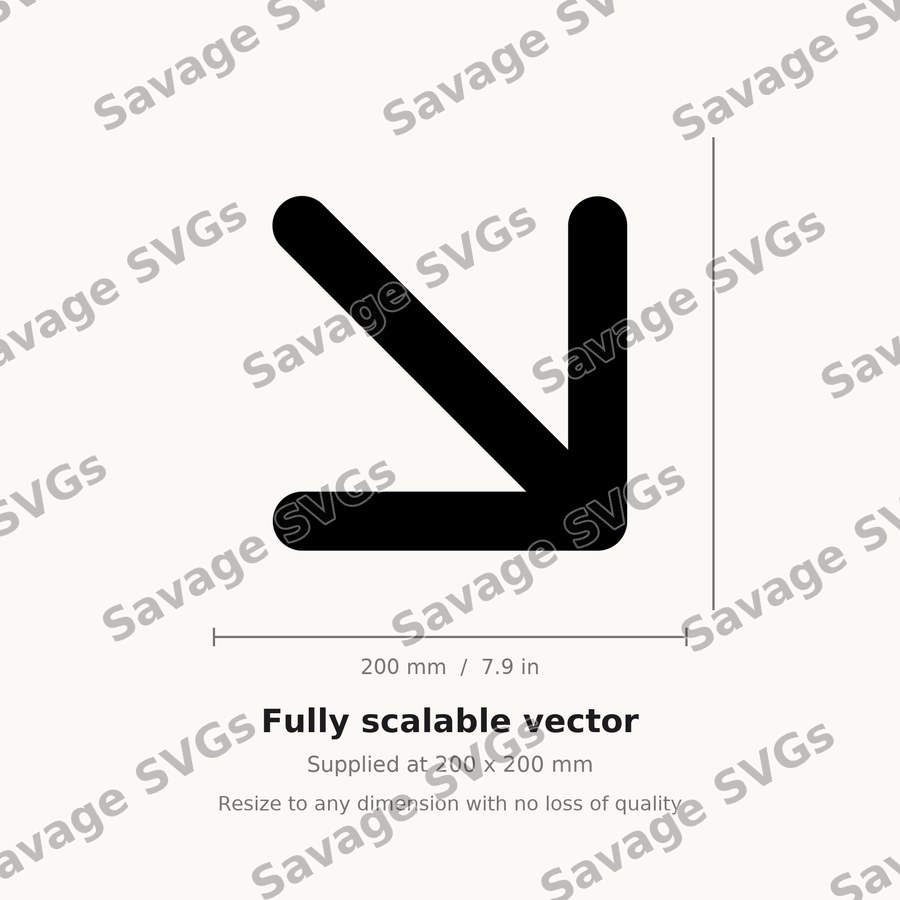 Diagonal Down Right Arrow