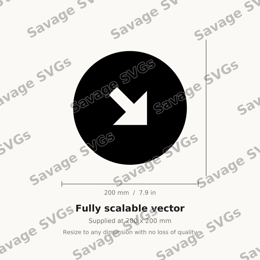 Arrow Down Right Circle Filled