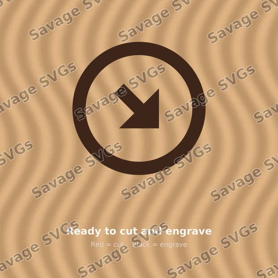 Diagonal Down Right Arrow Circle