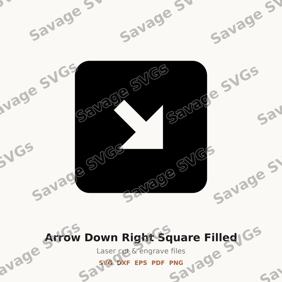 Arrow Down Right Square Filled